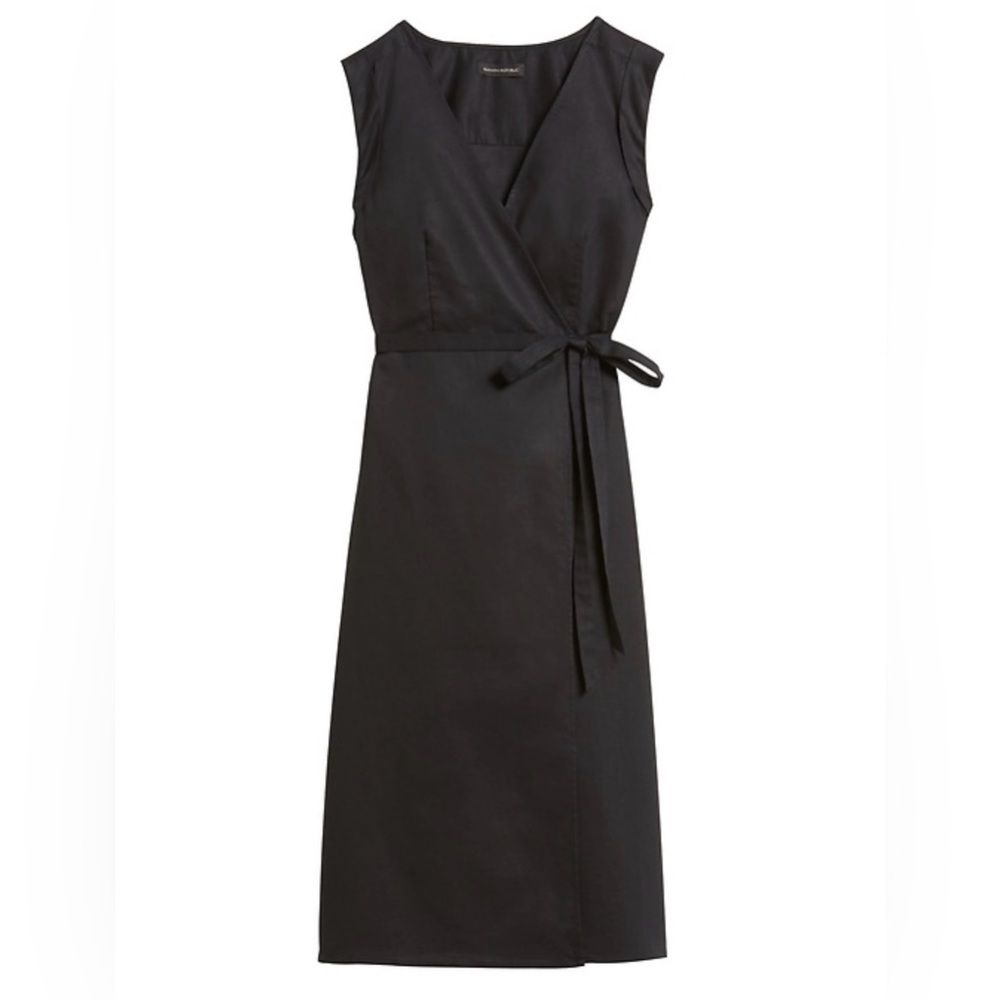 Banana Republic Gap LINEN-COTTON WRAP DRESS